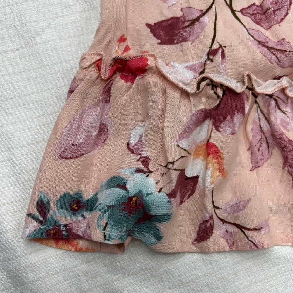 Band of Gypsies Smocked Dress Small‎ Puff Sleeve Fairycore Whimsical Boho Floral - Picture 8 of 12